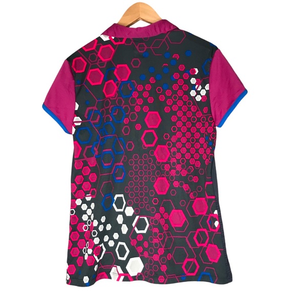 Women's Large Callaway Spyglass Hill Golf Shirt Polo Opti-dri Colourful Shirt - Picture 7 of 10